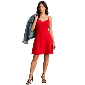 Express Red Slip Dress  Y2K / Late 90s Early 2000s Made in USA  Women’s Large
